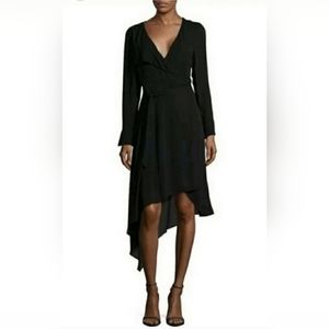 H by Halston Asymmetrical Hem Wrap Dress (XS)